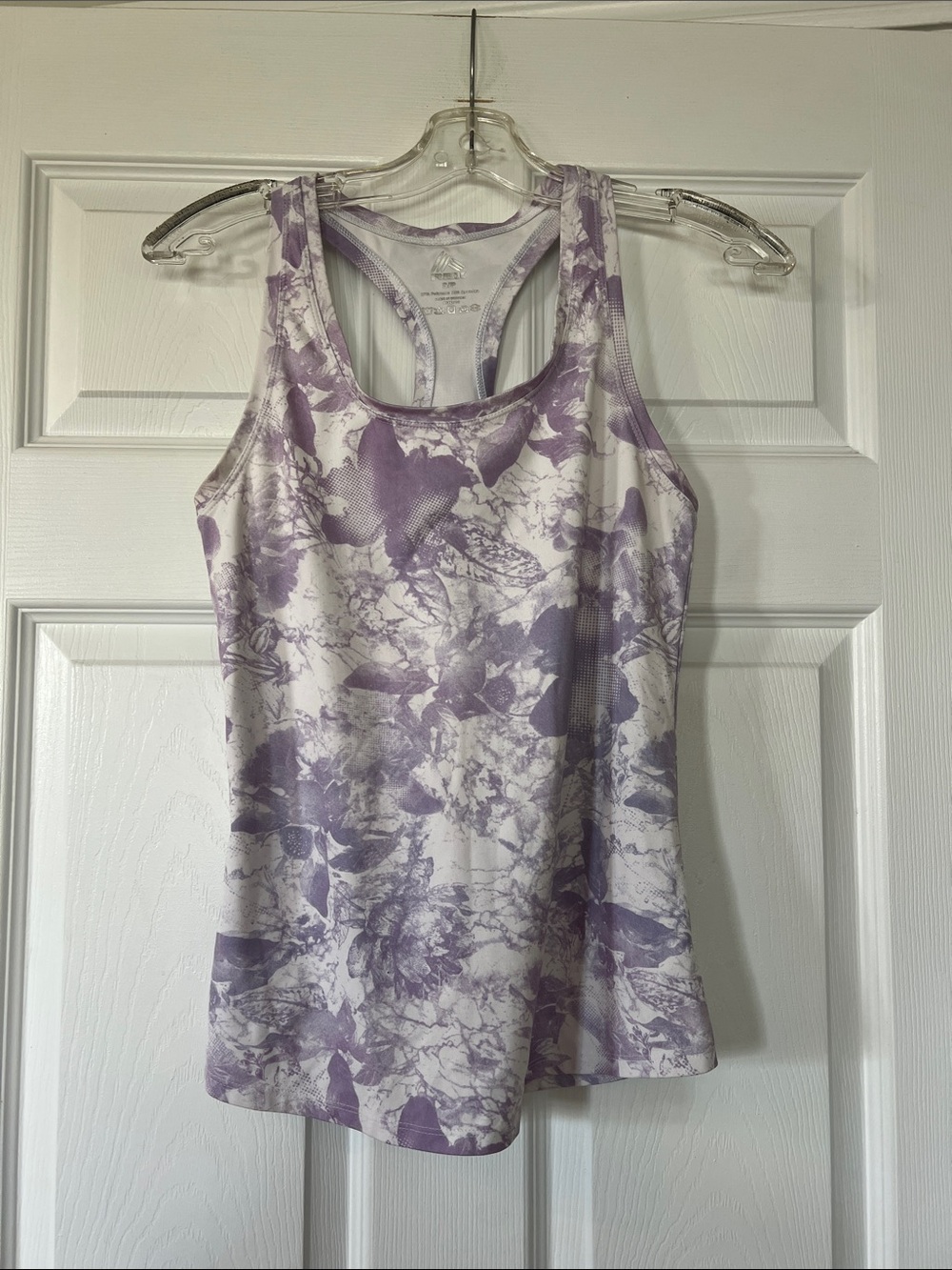 RBX Lavender and White Floral Racerback Tank